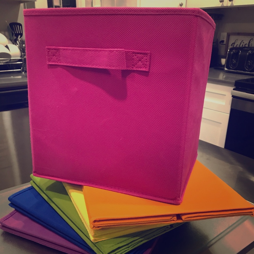 Rainbow storage boxes